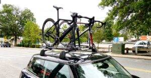New and old road bikes on top of my car